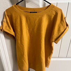 Cable & Gauge Mustard Short Sleeve Top